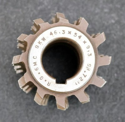 RAXA GARANT Keilwellen-Wälzfräser 8 Keile 46,3x54x9,3mm mit Höcker Ø68x57xØ27mm