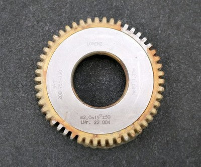 LORENZ Scheibenschneidrad gear shaper m= 2mm 15° EGW Z = 50 haP0= 1,25m