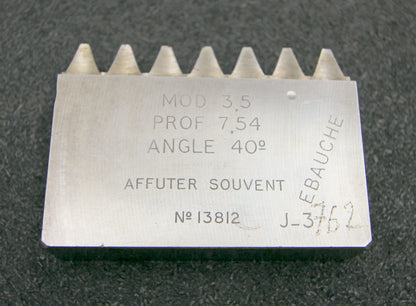 ROLLET PARIS Hobelkamm rack cutter m= 3,5 Angle 20°