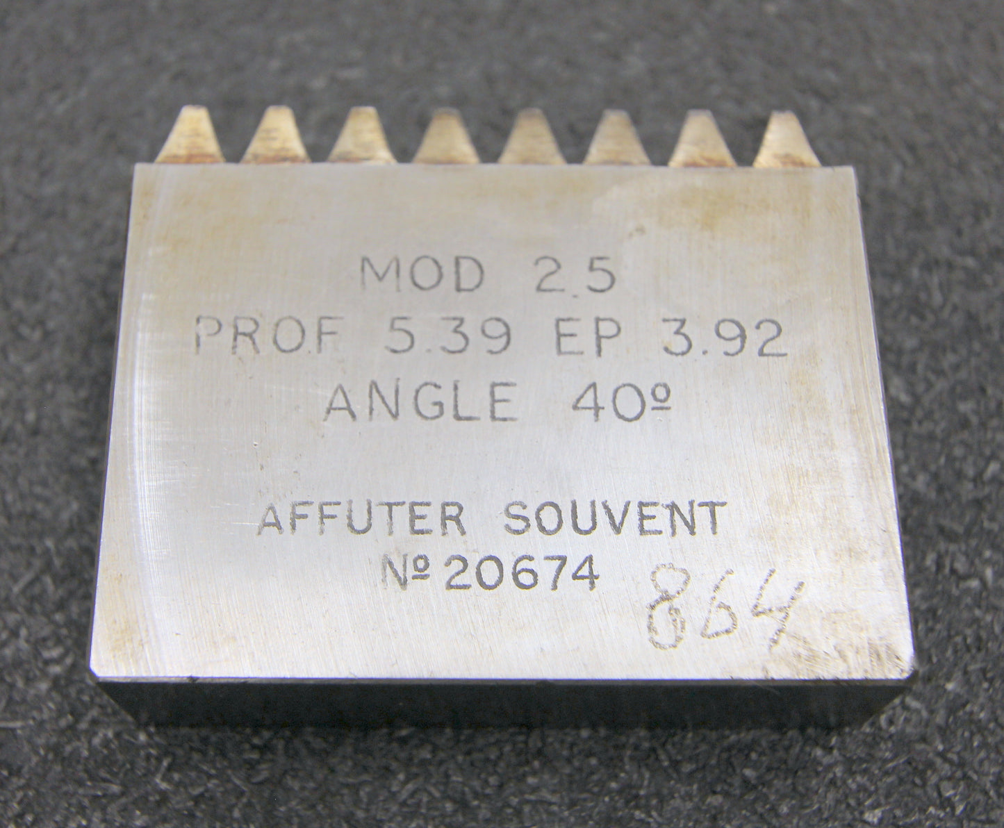 ROLLET PARIS Hobelkamm rack cutter m= 2,5 Angle 20°