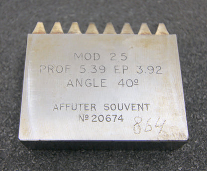 ROLLET PARIS Hobelkamm rack cutter m= 2,5 Angle 20°