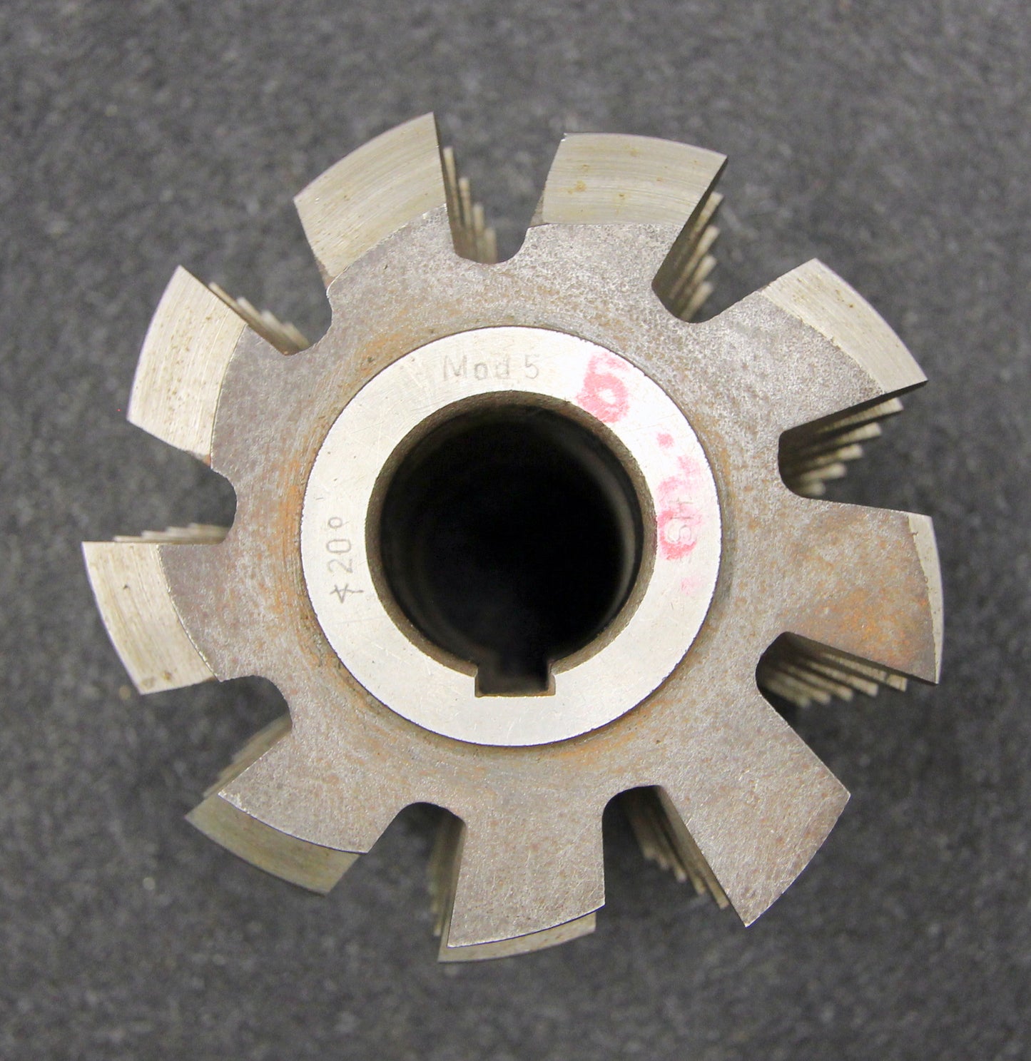 Bild des Artikels Vollstahlwälzfräser-gear-hob-m-=-5mm-20°-EGW-Abmessungen-Ø95x90xØ27mm-mit-LKN