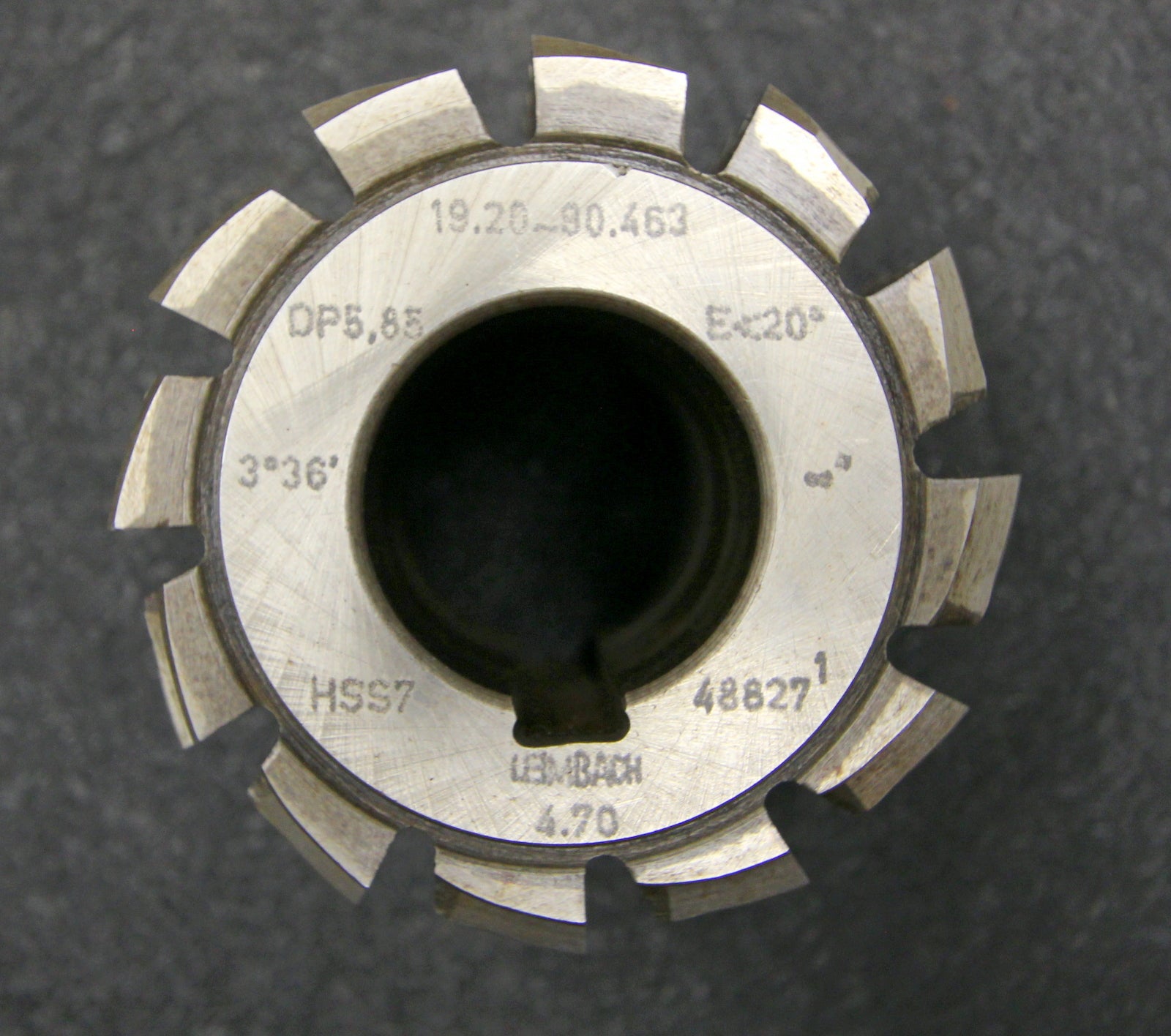 Bild des Artikels LEIMBACH-Vollstahlwälzfräser-gear-hob-DP5,85-20°-EGW-Ø80x70xØ32mm