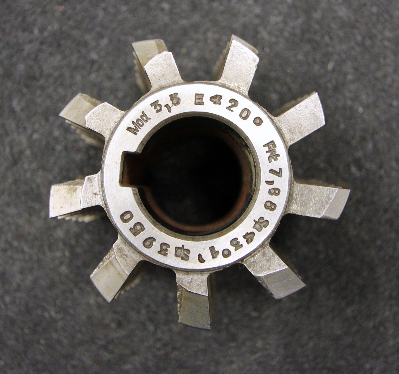 Bild des Artikels Vollstahwälzlfräser-gear-hob-m-=-3,5mm-20°-EGW-Abmessungen-Ø75x80xØ27mm-mit-LKN
