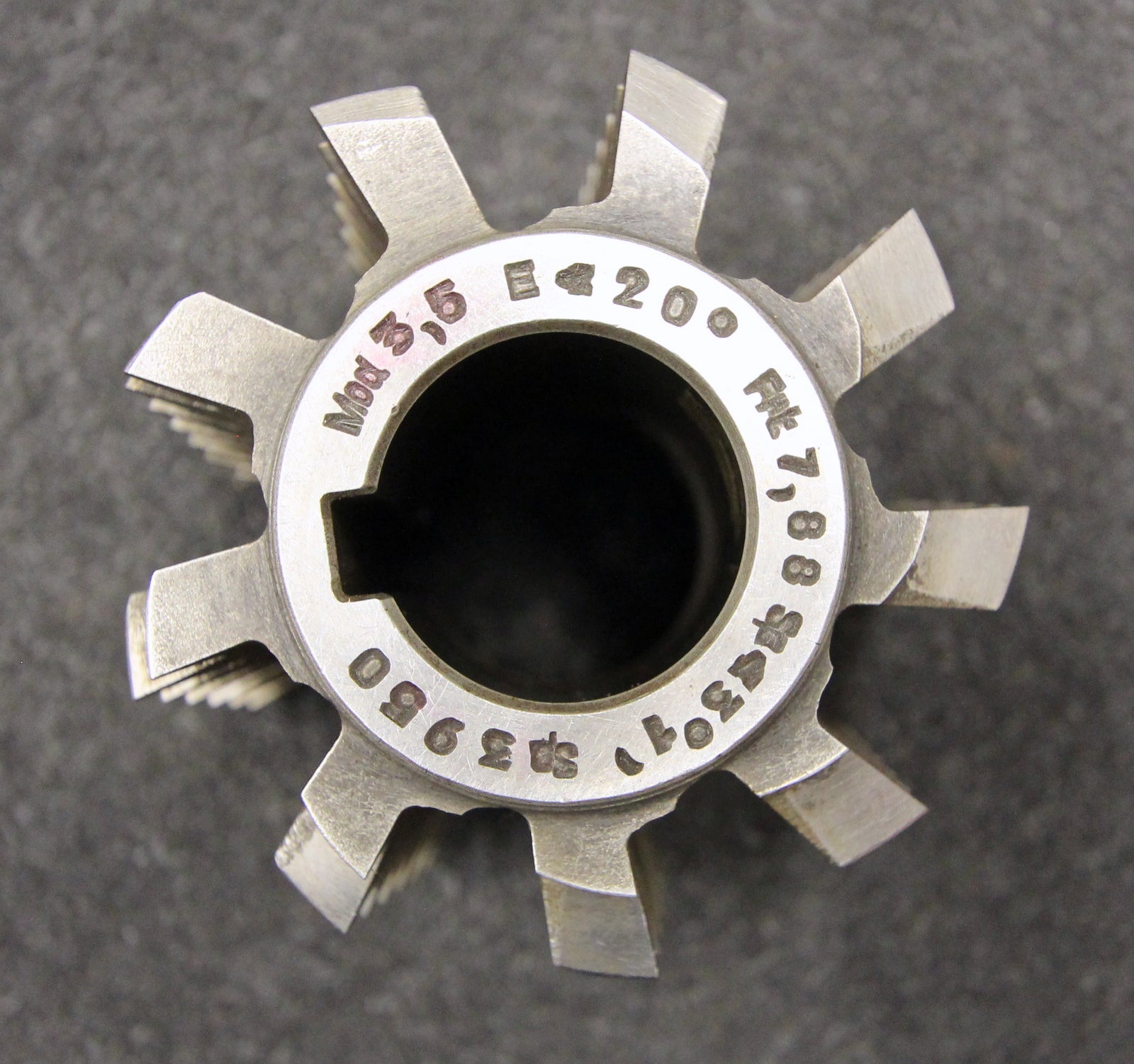 Bild des Artikels Vollstahlwälzfräser-gear-hob-m-=-3,5mm-20°-EGW-Abmessungen-Ø75x80xØ27mm-mit-LKN