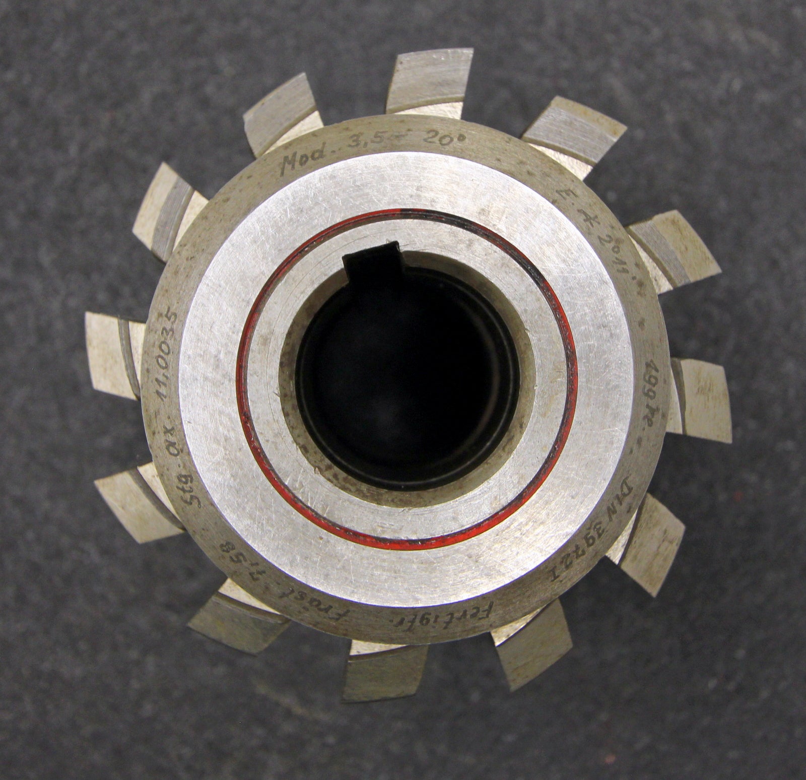 Bild des Artikels SAAZOR-Stollenwälzfräser-involute-spline-hob-Fertigfräser-m=3,5mm-Ø105x105xØ32mm
