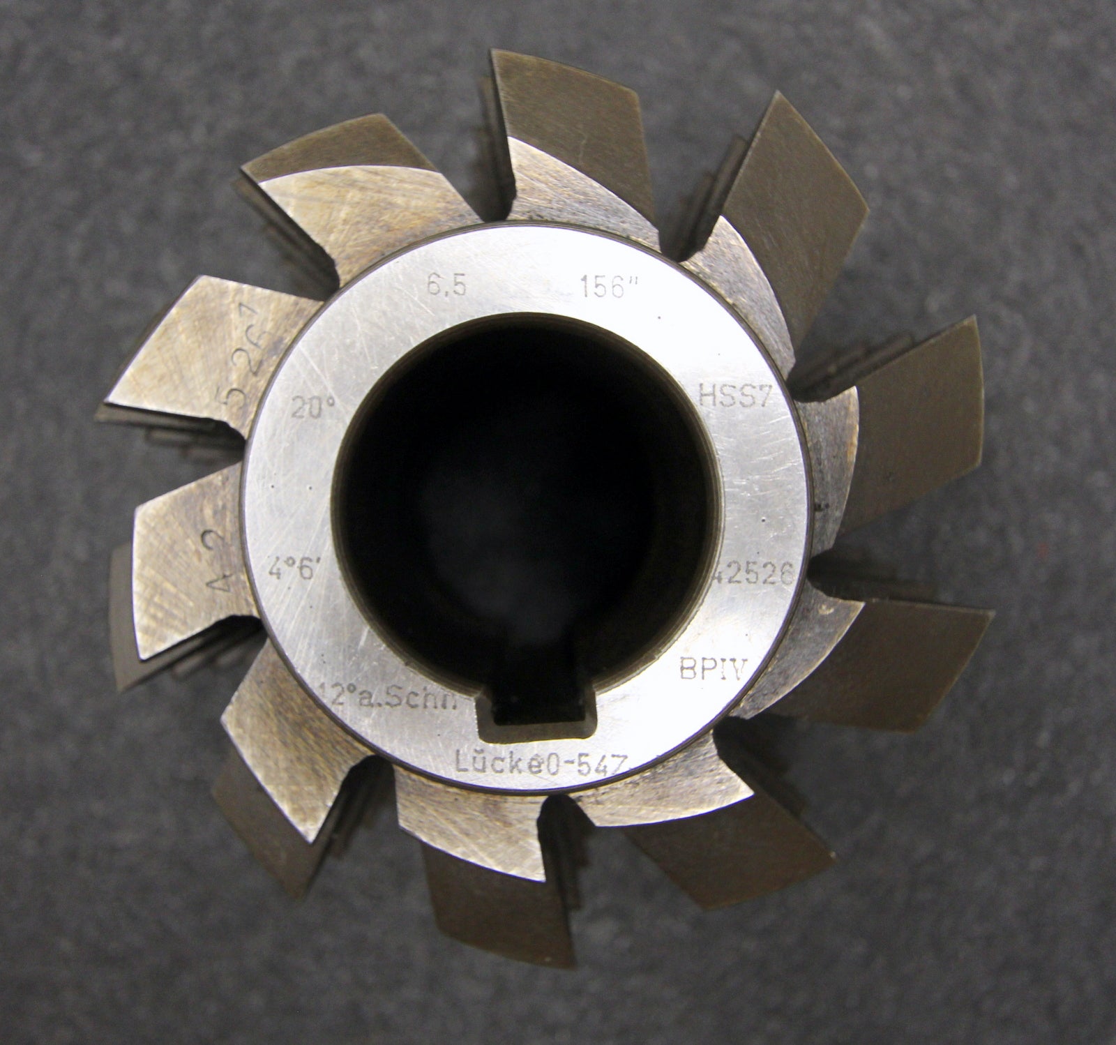 Bild des Artikels LEIMBACH-Vollstahlwälzfräser-gear-hob-m-=-6,5mm-BP-IV-nach-DIN3972-20°-EGW