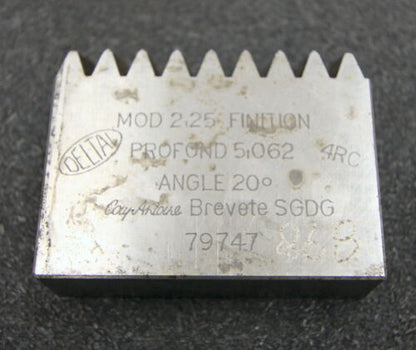 DELTAL Hobelkamm rack cutter m= 2,25 Angle 20° 64x20mm