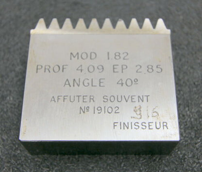 ROLLET PARIS Hobelkamm rack cutter m= 1,82 Angle 20°