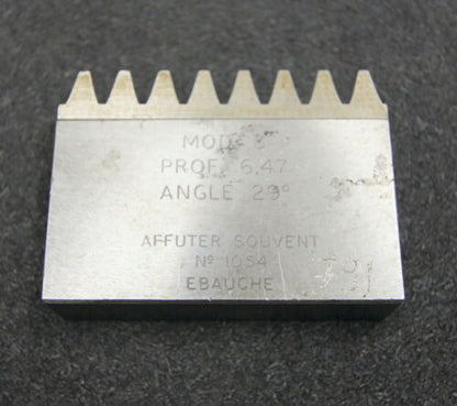 ROLLET PARIS Hobelkamm rack cutter m= 3 Angle 29° Z= 8