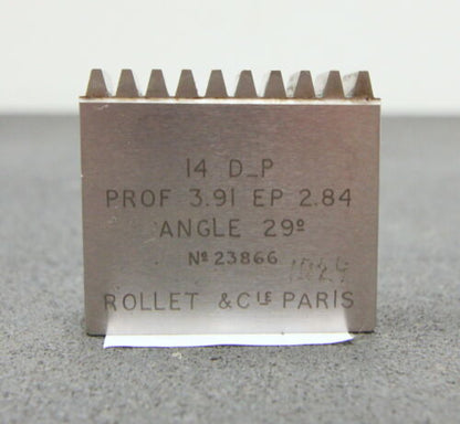ROLLET PARIS Hobelkamm rack cutter f. MAAG-Wälzhobelmaschinen DP14 Angle 29° Z=10