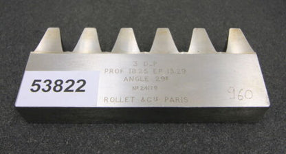 ROLLET PARIS Hobelkamm rack cutter DP3 Angle 29° Z=6