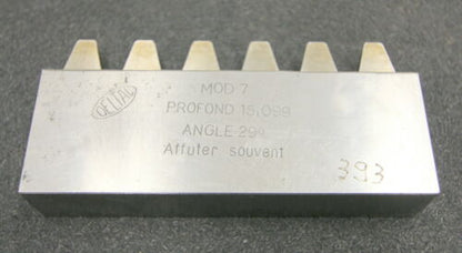 DELTAL Hobelkamm rack cutter m= 7 Angle 29° 130x25mm