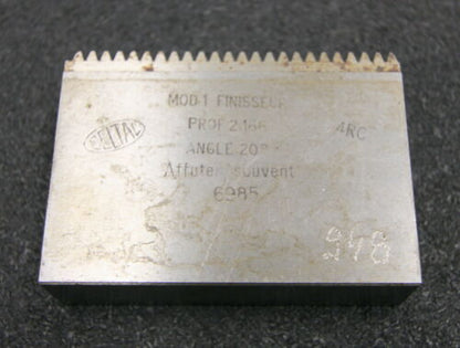 DELTAL Hobelkamm rack cutter m= 1 Angle 20° 76x20mm