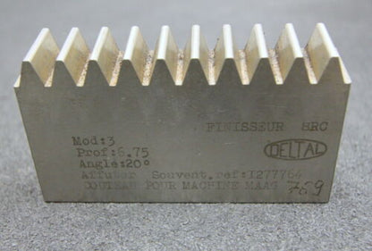 DELTAL Hobelkamm rack cutter m= 3 Angle 20° 96x20mm
