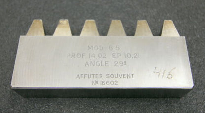 ROLLET PARIS Hobelkamm rack cutter m= 6,5 Angle 29°