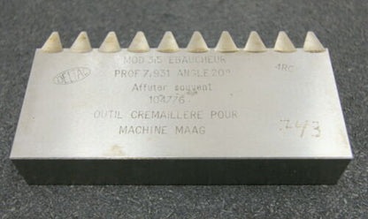 DELTAL Hobelkamm rack cutter m= 3,5 Angle 20° 110x20mm