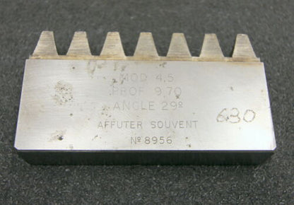 ROLLET PARIS Hobelkamm rack cutter m= 4,5 Angle 29°