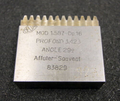 DELTAL Hobelkamm rack cutter f. MAAG-Wälzhobelmaschinen m= 1,587 Angle 29° 60x20mm