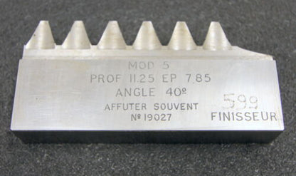 ROLLET PARIS Hobelkamm rack cutter m= 5 Angle 20° Z=6