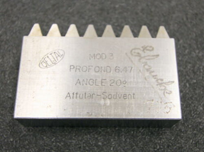 DELTAL Hobelkamm rack cutter m= 3 Angle 20° 74x20mm