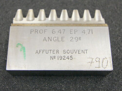 ROLLET PARIS Hobelkamm rack cutter m= 3 Angle 29° Z=8