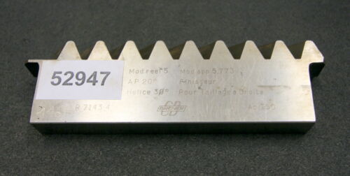 BRENIER Hobelkamm rack cutter m= 5 Angle 20° 180x30mm