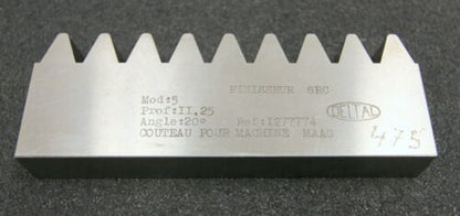 DELTAL Hobelkamm rack cutter m= 5 Angle 20° 145x20mm