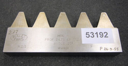 ROLLET PARIS Hobelkamm rack cutter m= 11 Angle 20°