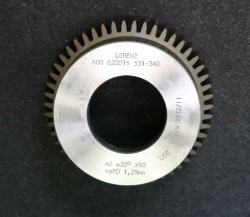 LORENZ Glockenschneidrad m= 2,0mm 20° EGW BPII nach DIN3972 haP0=1,25m ß=0° Z=50