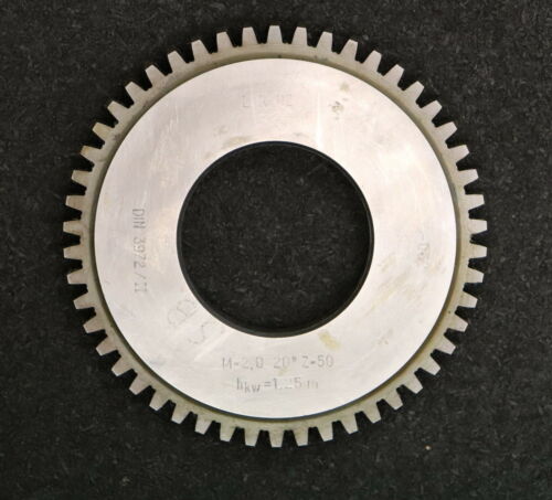 LORENZ Scheibenschneidrad m= 2,0mm 20° EGW hkw=1,25xm ß=0° Z= 50 Bohrung 1 3/4"