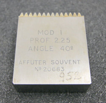 ROLLET PARIS Hobelkamm rack cutter m= 1 Angle 20°