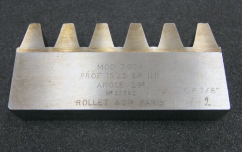 ROLLET PARIS Hobelkamm rack cutter m= 7,074 Angle 29°
