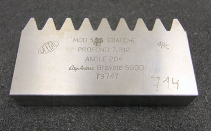 DELTAL Hobelkamm rack cutter m= 3,75 Angle 20°