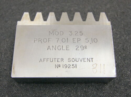 ROLLET PARIS Hobelkamm rack cutter m= 3,25 Angle 29°