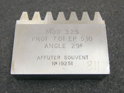 ROLLET PARIS Hobelkamm rack cutter m= 3,25 Angle 29°