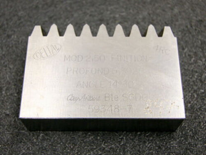 DELTAL Hobelkamm rack cutter m= 2,50 Angle 14°30 Z=9