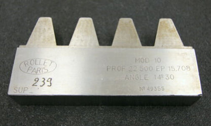 ROLLET PARIS Hobelkamm rack cutter m= 10 Angle 14°30