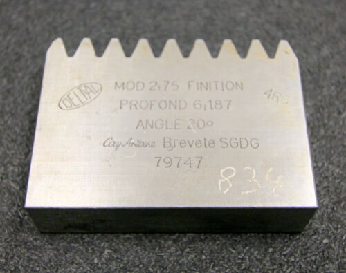 DELTAL Hobelkamm rack cutter m= 2,75 Angle 20° 75x20mm