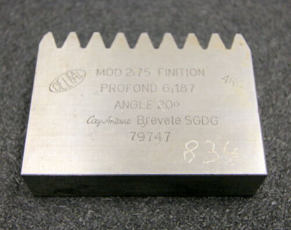 DELTAL Hobelkamm rack cutter m= 2,75 Angle 20° 75x20mm