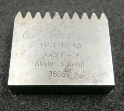 DELTAL Hobelkamm rack cutter m= 2 Angle 20° 63x20mm