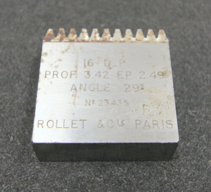 ROLLET PARIS Hobelkamm rack cutter f. MAAG-Wälzhobelmaschinen DP16 Angle 29° Z=11
