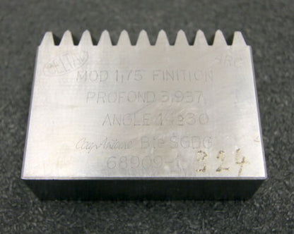 DELTAL Hobelkamm rack cutter m= 1,75 Angle 14°30 Z=11