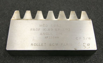 ROLLET PARIS Hobelkamm rack cutter m= 5,053 Angle 29°
