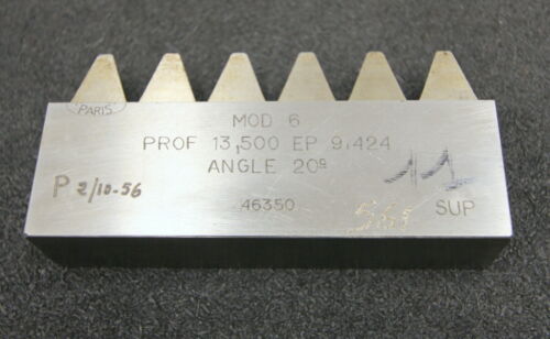 ROLLET PARIS Hobelkamm rack cutter m= 6 Angle 20°