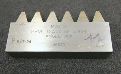 ROLLET PARIS Hobelkamm rack cutter m= 6 Angle 20°