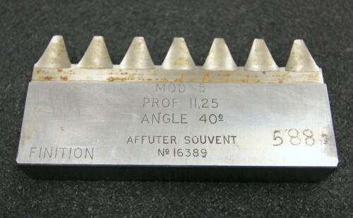 Hobelkamm rack cutter m= 5 Angle 20° 108x20mm 7 Zähne