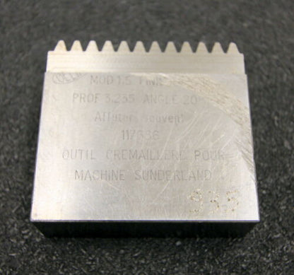 DELTAL Hobelkamm rack cutter m= 1,5 Angle 20° 58x20mm