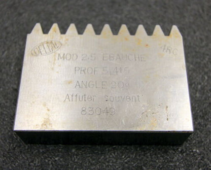 DELTAL Hobelkamm rack cutter m= 2,5 Angle 20° 70x20mm