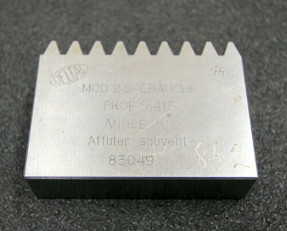 DELTAL Hobelkamm rack cutter m= 2,5 Angle 20° 70x20mm